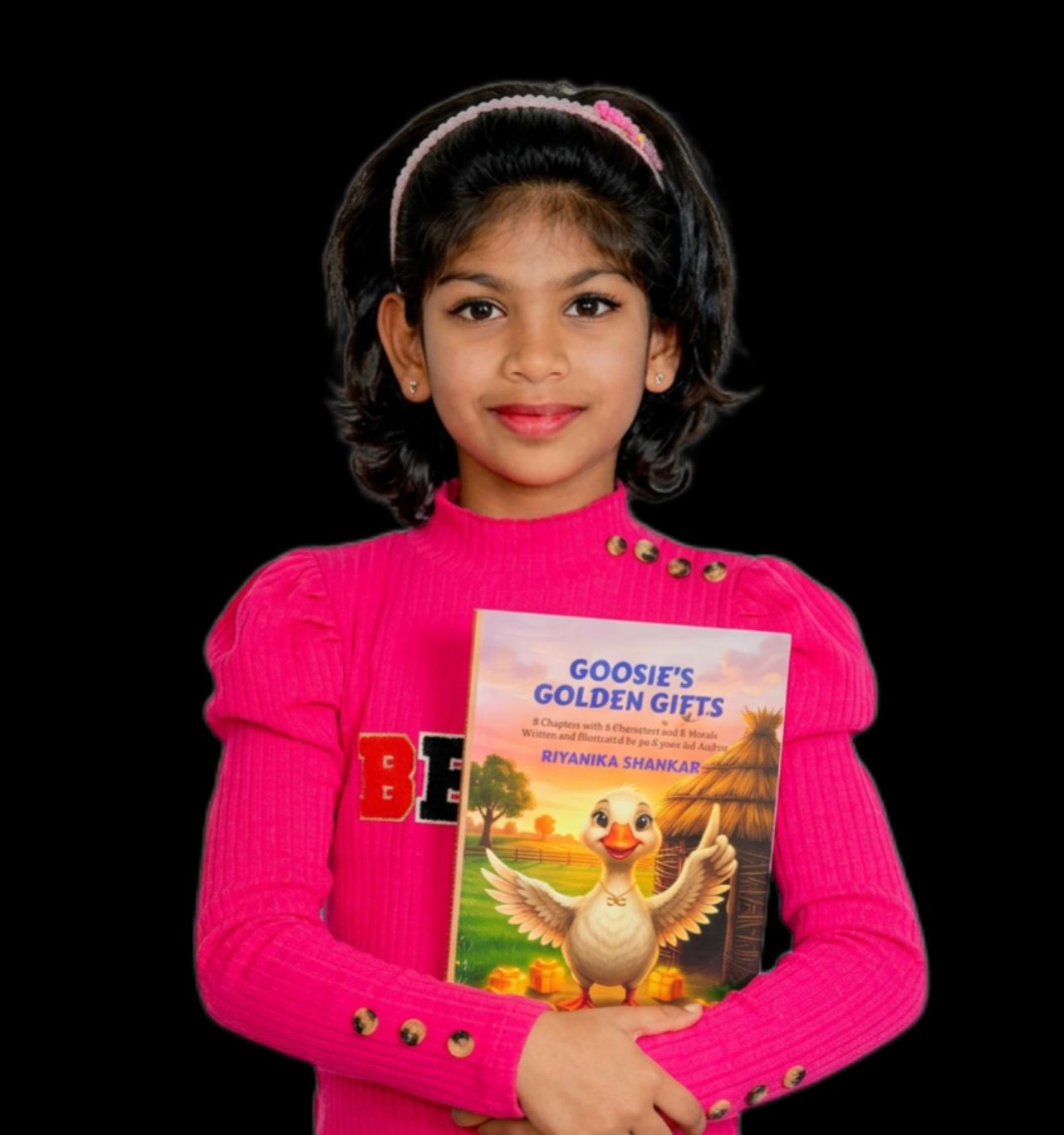 Riyanika Shankar with her book